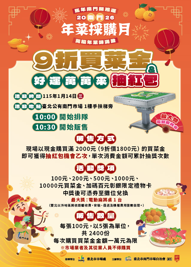 南門市場年菜採購月活動即將開跑